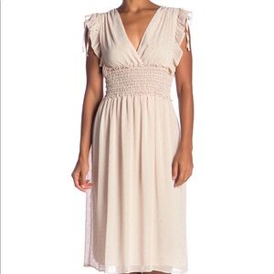 Max Studio Sleeveless V-Neck Dot Dress